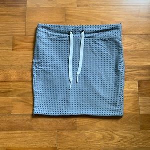 Acacia swimwear mini skirt mesh light blue gray
